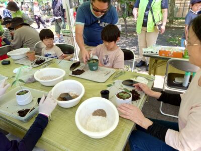 三ツ池フェスティバル　ミニ鉢づくり